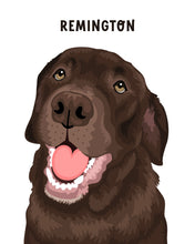 Load image into Gallery viewer, Pet Portrait + Solid Background