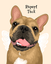 Load image into Gallery viewer, Pet Portrait + Solid Background + add ons