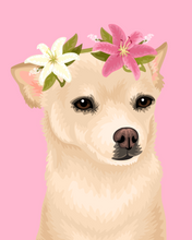 Load image into Gallery viewer, Pet Portrait + Solid Background + add ons