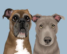 Load image into Gallery viewer, Pet Portrait + Solid Background