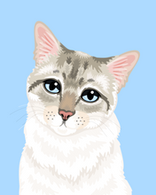 Load image into Gallery viewer, Pet Portrait + Solid Background