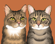 Load image into Gallery viewer, Pet Portrait + Solid Background