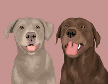 Load image into Gallery viewer, Pet Portrait + Solid Background