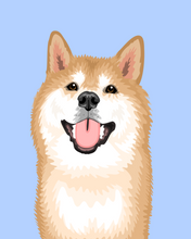 Load image into Gallery viewer, Pet Portrait + Solid Background