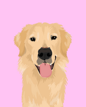 Load image into Gallery viewer, Pet Portrait + Solid Background