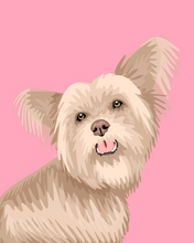 Load image into Gallery viewer, Pet Portrait + Solid Background