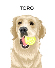 Load image into Gallery viewer, Pet Portrait + Solid Background + add ons