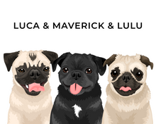 Load image into Gallery viewer, Pet Portrait + Solid Background