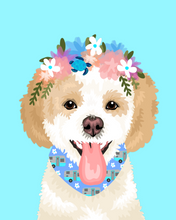 Load image into Gallery viewer, Pet Portrait + Solid Background + add ons