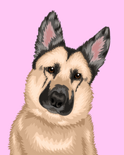 Load image into Gallery viewer, Pet Portrait + Solid Background