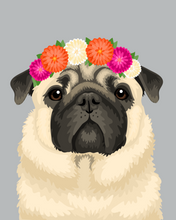 Load image into Gallery viewer, Pet Portrait + Solid Background + add ons
