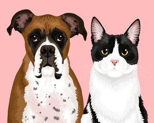 Pet Portrait + Solid Background