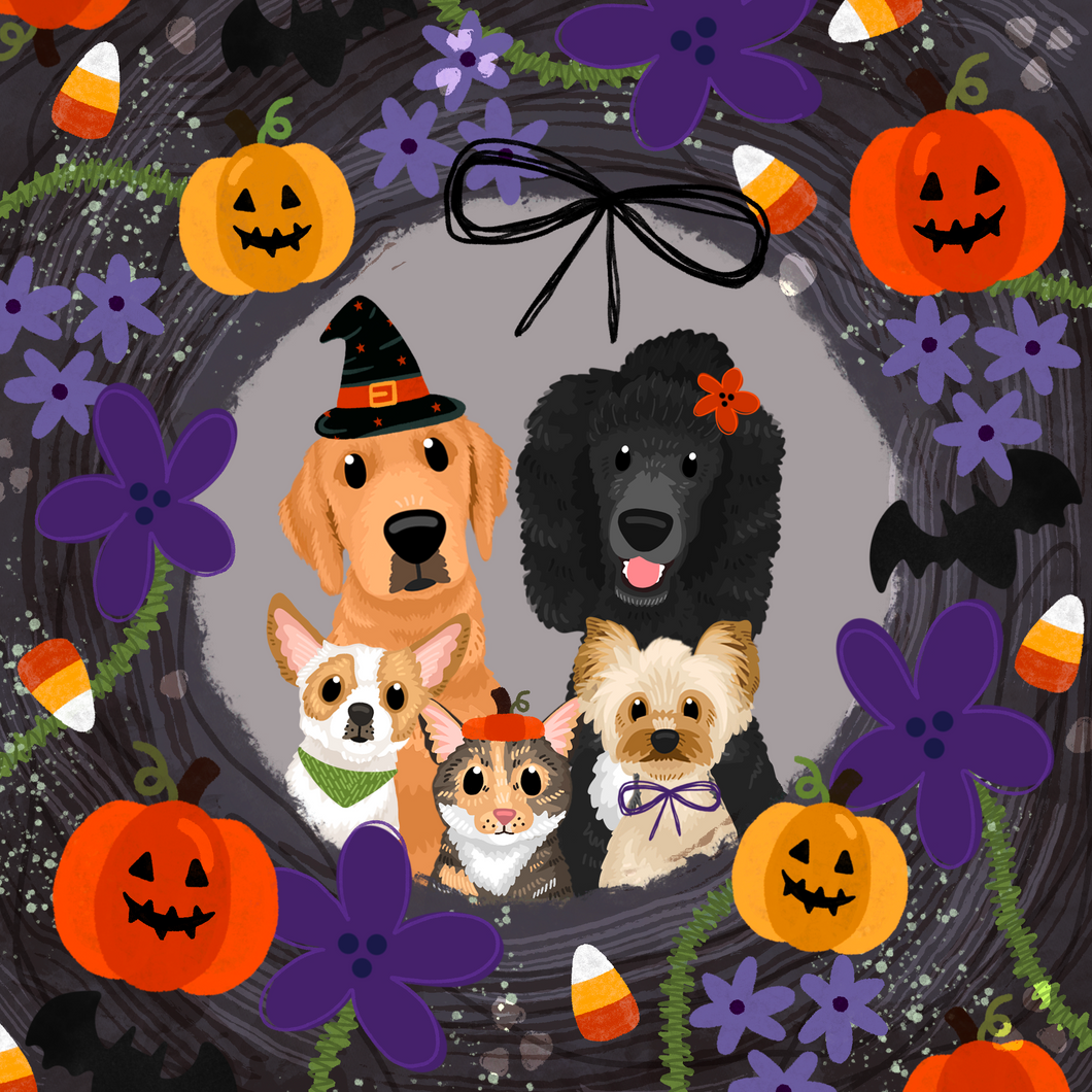 Spooky Wreath Pets
