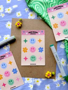 Flower Smiles Sticker Sheet
