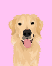 Load image into Gallery viewer, Pet Portrait + Solid Background
