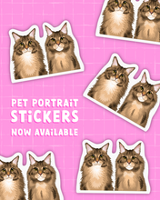 Load image into Gallery viewer, Pet Portrait Stickers
